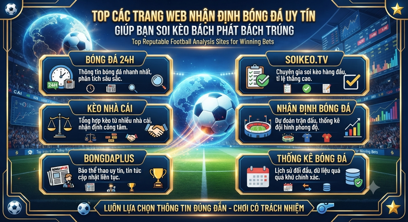 các trang web nhận định bóng đá